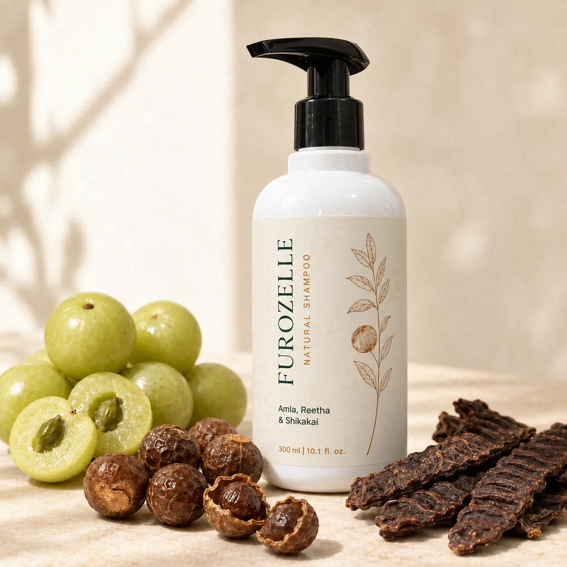 Close-up of Furozelle's botanical ingredients